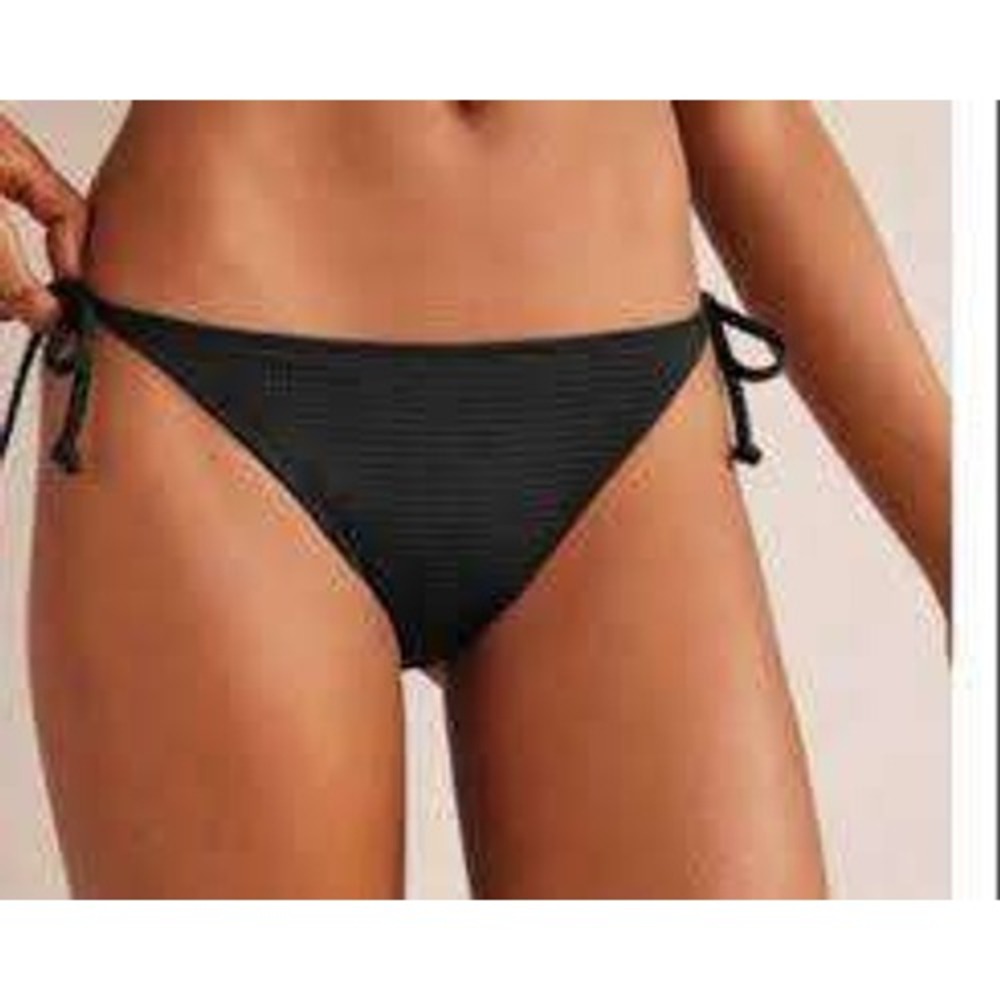 Boden Womens Black Side Tie Bikini Bottoms Swimwear Size US 14 UK 18 S0161